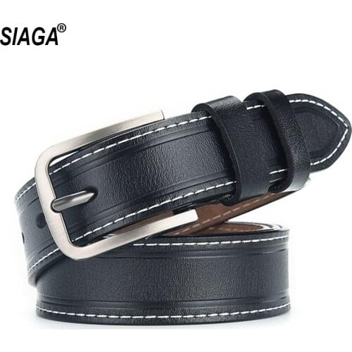 New Brand Designer Women Genuine Skin Leather Female Quality Design Fashion Pin Buckle Metal Belts 3.0cm Width 2020 AK017