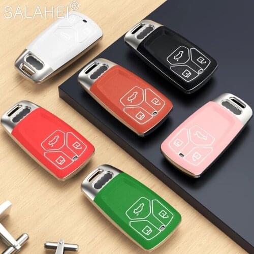TPU All-inclusive Car Key Case Cover Shell For Audi A3 A4 A4L A5 A6 Q3 Q5 Q7 C5 C6 B6 B7 B8 TT TTS RS 80 S6 A6 C6 SQ5 SQ7 R8 S5