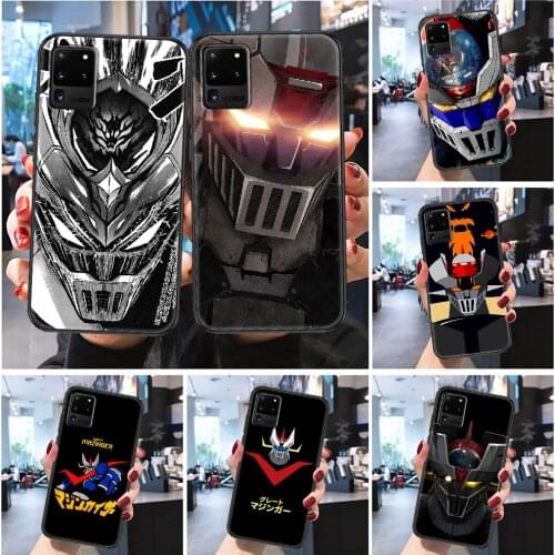 Great Mazinger Z Mazinkaiser Anime Phone case For Samsung Galaxy Note 4 8 9 10 20 S8 S9 S10 S10E S20 Plus UITRA Ultra black