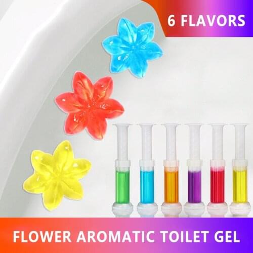 Toilet Deodorant Cleaner Flower Aromatic Toilet Gel Toilet Fragrance Remove Odors Household Aromatic Deodorant Bathroom Cleaning