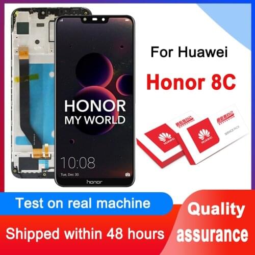 100% Tested 6.26'' Display Replacement For Huawei Honor 8C LCD Display Touch Screen Digitizer Assembly For BKK-LX1 LX2 BKK-L21