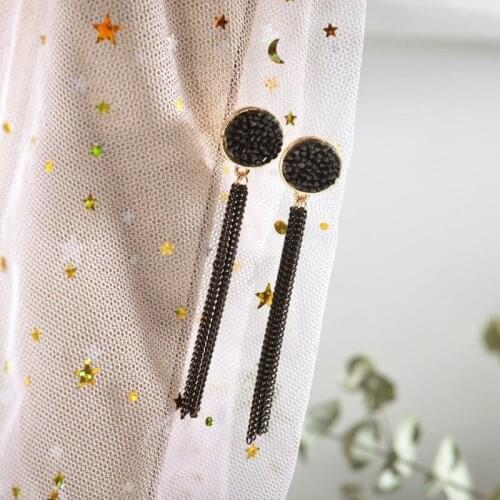 New Fashion Geometric Tassel Long Dangle Earrings for Women Elegant Girl Stylish Jewelry Personality Gift