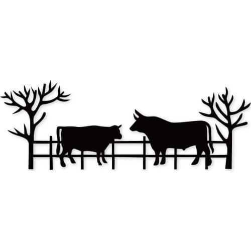 Two cattle on the fence2021 new metal cutting mold layer background craft template diy scrapbook paper/photo card embossing mold