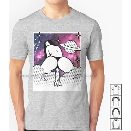 Space Penetration T Shirt 100% Cotton Original Xvideos Vaginas Pussy Vulva Axilla Front Passage Parody Suit Spaceship Ufo Stars