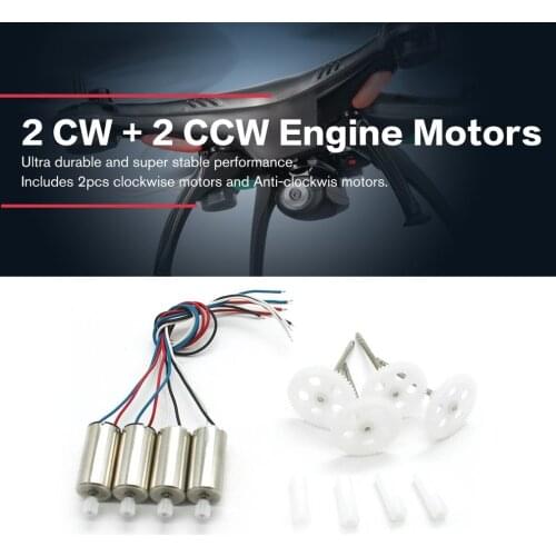 SYMA X5SW X5SC X5HC X5HW RC drone Quadcopter replacement of spare parts (2 CW + 2 CCW engine + Motor gear + gears)