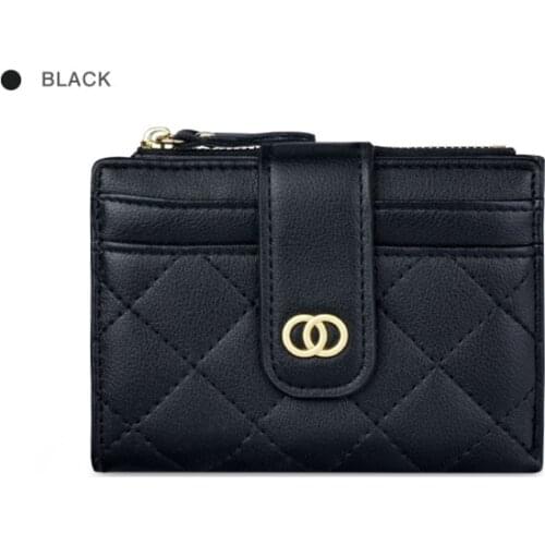 Card Holder Coin Purse Multi-Card Slots Leather Women Wallet Zipper Hasp Mini Style Large Capacity Female Fashion Money Bag