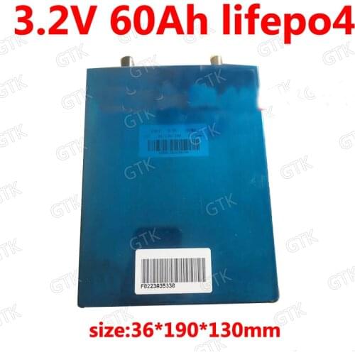 Promotion 4pcs 3.2v 60ah lifepo4 lithium cells high discharge 5C 300A current for diy 24v golf cart boat start solar scooter