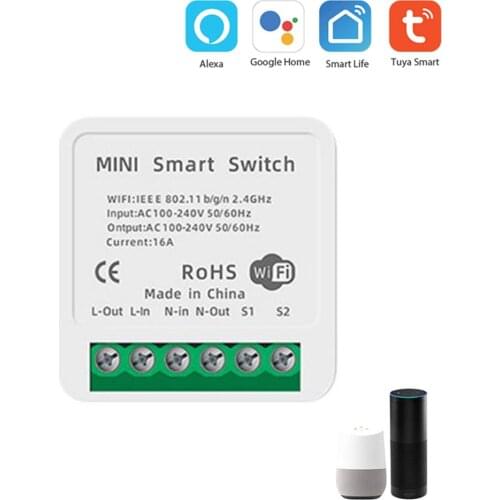 Tuya WiFi Switch Module Smart Home Light Modification Module Multipurpose Switch Controller Compatible with Alexa Google Home