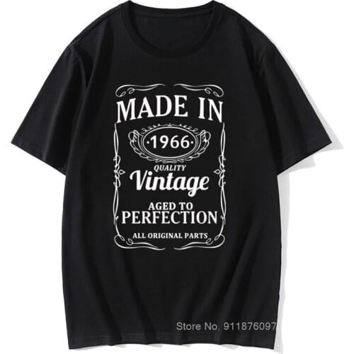 Vintage 1966 55 Years Old T Shirt Men Cotton Short Sleeve T-shirt Tshirt Camiseta Novelty Funny New 55th Birthday