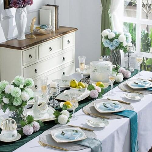 Bone China Tableware Set Home Ceramic Tableware Set Bowl Plate Combination Phnom Penh Simple