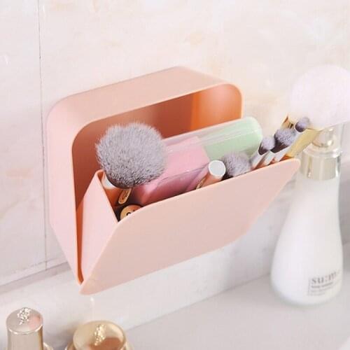 Wall-mounted Waterproof Lipstick Nail Drill Polish Makeup Holder Cosmetic Storage Organizer Switch Make Up Tool Box Case