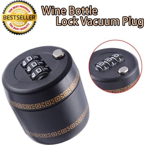 Plastic Bottle Password Lock Combination Lock Wine Stopper Vacuum Plug Device Preservation For Furniture Hardware