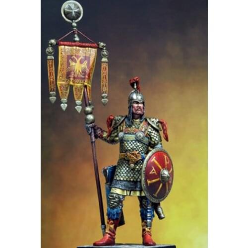 Resin Figure 1/24 75mm ancient warrior stand with shield Model Unassambled Unpainted Figure Building Kit