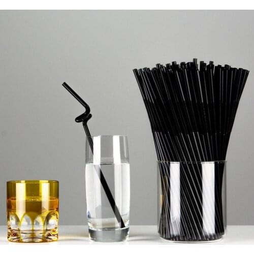 Practical 100Pcs Great Assorted Colors Bendable Straw Lightweight Drinking Straw Food Grade for Party