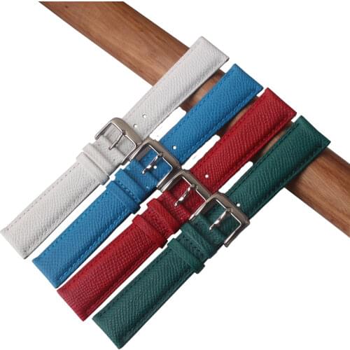 Genuine Leather special Watchband 14mm 16mm 18mm 20mm Wrist Watch Strap For Women Men High Quality Red Color Watchbands Bracelet