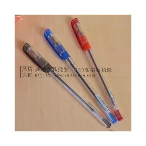 High quality student plastic fragrance ballpoint pens 0.38mm 12pcs Superfine semi needle free shipping