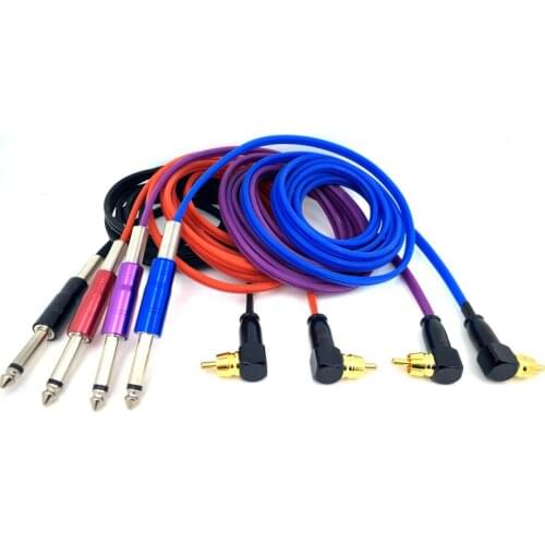 4 Colors Silicone Hook Line for Straight RCA Interface Insert Tattoo Machine Conversion kit Tattoo Machine Power Supplies