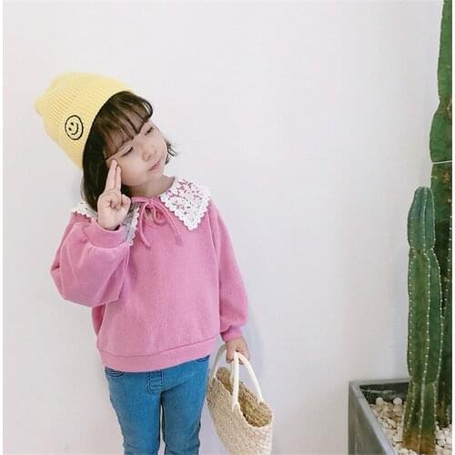 Girls' Sweatshirts Babys Kids Coat 2021 Lapel Spring Autumn Top Toddler Pullover Beach Overcoat Outdoor Cotton Childrens Cloth