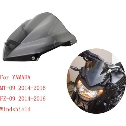 Motorcycle Windshield for Yamaha MT09 MT 09 2014-2016 2017-2020 Wind Screen Windscreen Wind Deflector 1 Kit PVS Lens for Sale