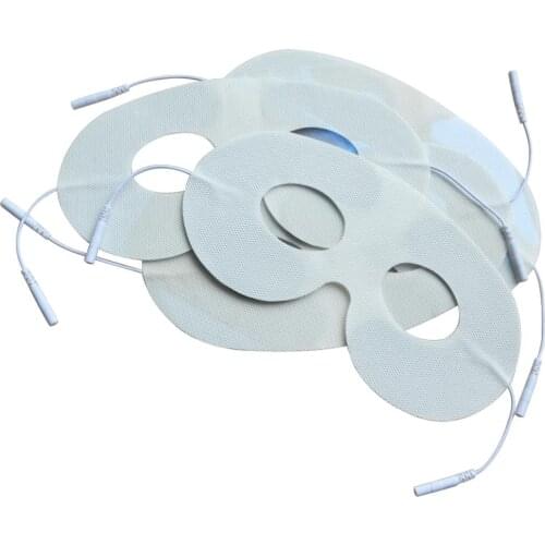 10pcs Electrode Eye Massage Pads Eyes Bright Patches Connect Lead Wire Cables With TENS Therapy Massager Device Plug Hole 2.0mm