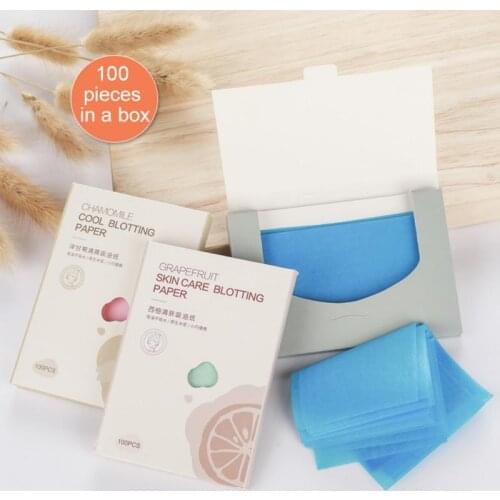 100Pcs/Box Protable Facial Absorbent Paper Oil Control Wipes Oily Face Blotting Matting Tissue Beauty Tool Remover Pad New