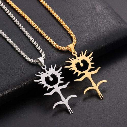 2021 Horrible Ghostemane Necklace Men Women Gold Silver Color Stainless Steel Piranha Ghost Pendant High Quality Jewelry Gifts