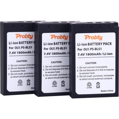 3Pcs PROBTY PS-BLS1 PS BLS1 PSBLS1 Rechargeable Battery for Olympus PEN E-PL1 E-PM1 EP3 EPL3 Evolt E-420 E-620 E-450 E-400 E-410