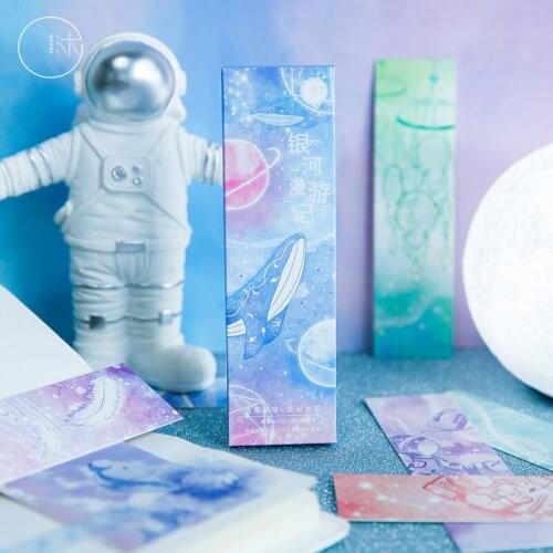 30 Pcs/Set Wandering the Milky Way Paper Bookmark Beautiful Fairy Book Holder Message Card Gift Stationery