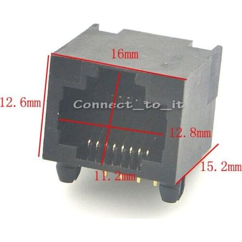New Arrival ( 50 pcs/lot ) Original Package RJ45 Connector All Plastic Board No Shrapnel Unshielded RJ45