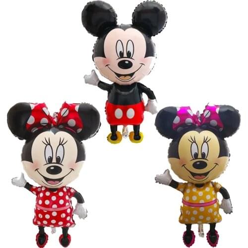 50Pcs Giant Mickey Minnie Mouse Balloon Cartoon Foil Birthday Party Balloon Children Birthday Party Decorations Kids Gift Globos