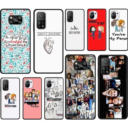 Mobile Phone Case For Xiaomi Mi Poco X3 NFC 10T Pro 5G M3 11 Note 10 Lite Black Shell 9T 11x Cushion Cover Cute Grey Is Anatomys
