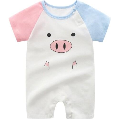 Baby Rompers Shor-Sleeved Jumpsuit Summer Cotton Soft Newborn Boys Girl Shortie Cotton Playsuits Infant Climbing Clothes