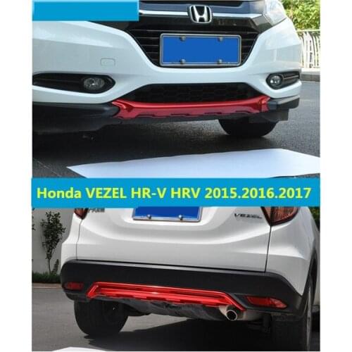 For Honda VEZEL HR-V HRV 2015.2016.2017 BUMPER GUARD BUMPER Plate High Quality 3 Color ABS Front+Rear Auto Accessories