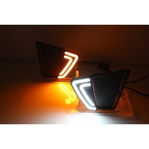 Osmrk led drl daytime running light for Hyundai IX25 2014-2015 with yellow turn signal,dimmer function and wireless control