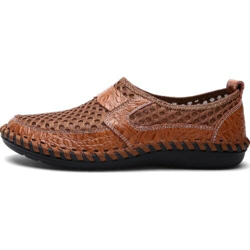 Flat Breathable Driving Mesh Man Summer Shoes