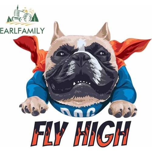 EARLFAMILY 13cm x 11.7cm For Bull Dog Car Stickers DIY Car Accessories Decal Waterproof Personality Vinyl Material Decoration