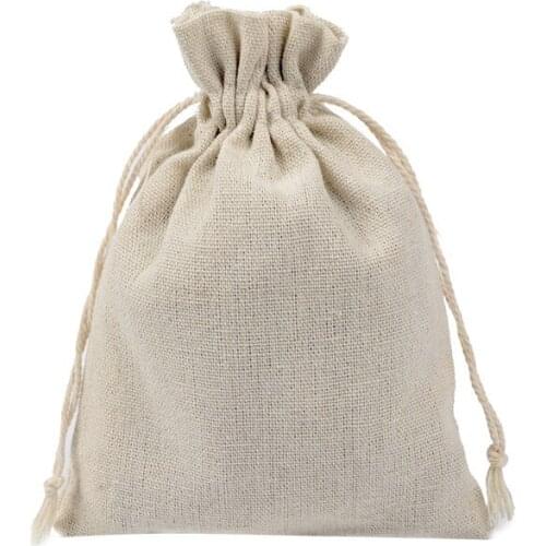 Ferimo 100pcs 13*18 cm Cotton Bundle Pocket Pulling Rope Environmental Gift Package Bags High-end Cotton Pocket bags