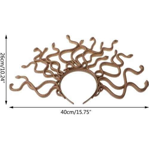Halloween Vintage Medusa Snake Costume Headband Cosplay Dress-up Party Supplies R58E