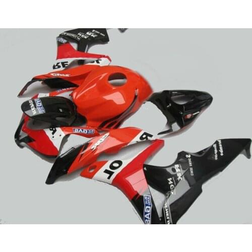 Km New HOT Injection fairings kits for 600 RR F5 fairing set 07 08 CBR 600RR CBR 600 RR 2007 2008 red black motorcycle parts