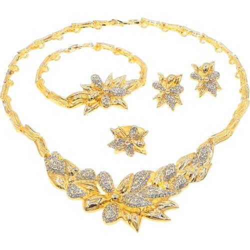 Latest African Gilded Flowers Hugs Kiss Jewelry Set Hot Valentines Day I Love You Woman Party Xoxo Jewelry Set X0114