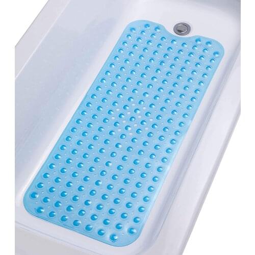 Extra-Long Non-Slip Safe Clean Bathtub & Shower Mat Machine-Washable Superior Grip&Drainage 100x40cm for Kids/Elderly /Disabled