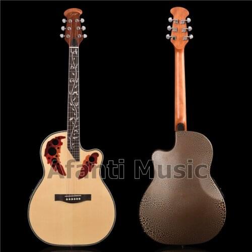 HOT! Super Roundback/ Carbon Fiber Back & Side Acoustic guitar with 4 sections EQ (ANT-173)