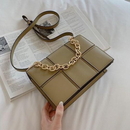 Small Chain Brand Designer PU Leather Crossbody Bags for Women 2021 Simple Totes Shoulder Bag Lady Travel Handbags and Purses