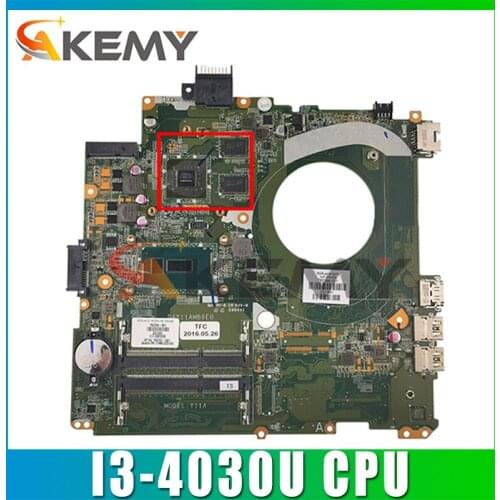 AKemy Laptop motherboard For HP Pavillion 14-P 14-u002TX 14-u005TX 14 Inch SR1EN I3-4030U Mainboard DAY11AMB6E0 N15S-GM-S-A2