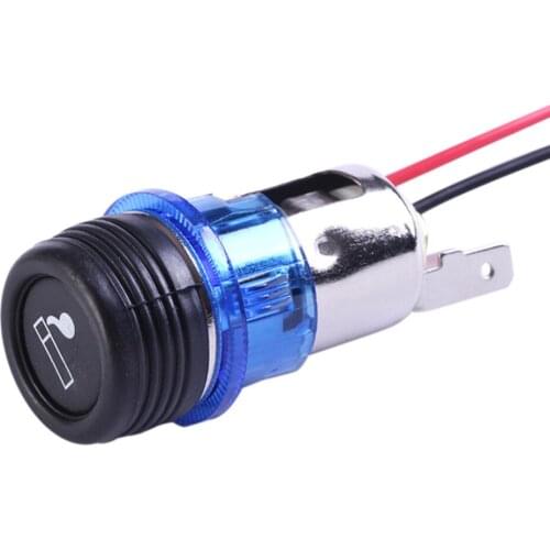 Mayitr Car Cigarette Lighter Socket Extension Cord Cable Blue Cigarette Lighter Socket Universal Fit for 12V Car Automotive Boat