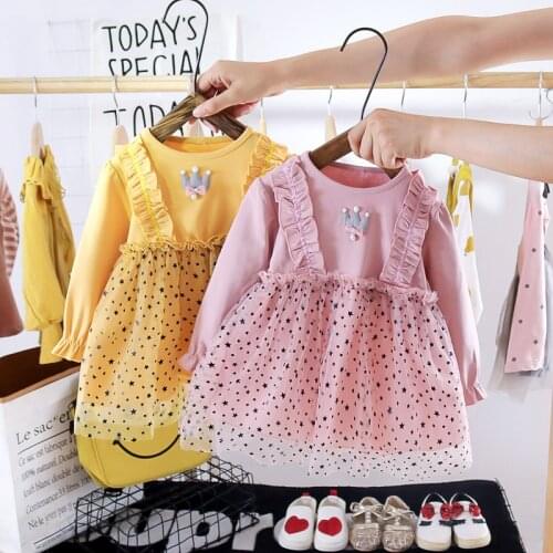 Melario Children Clothing Toddler Baby Polka Dot Party Dresses Autumn Newborn Girls Ruffles Princess Dress Infants Mesh Costumes