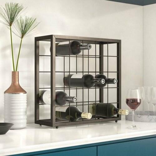 YEVA METAL 25 Bottle Rustic Metal Wine Rack