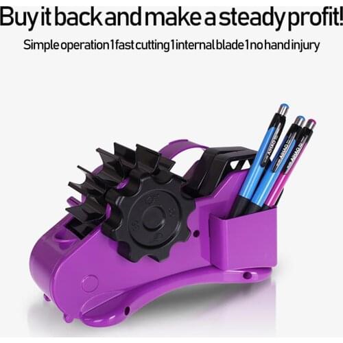 Multifunctional Automatic Tape Roll Cutter Tape Dispenser with1-inch and 3-inch Core for Home Office Use