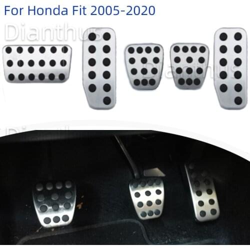For Honda Fit 2005-2020 Car Accelerator Gas Brake Foot Pedal Cover Pad AT MT Pedal Accessories 2019 2018 2017 2016 2015 2014
