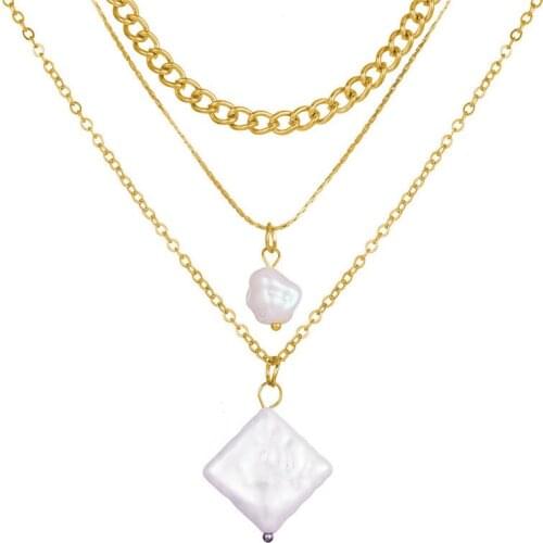 Multi-layer Heart Imitation Pearls Cross Pendant Choker Necklace Set Boho Portrait Coin Long Chain Necklace Women Best Gift